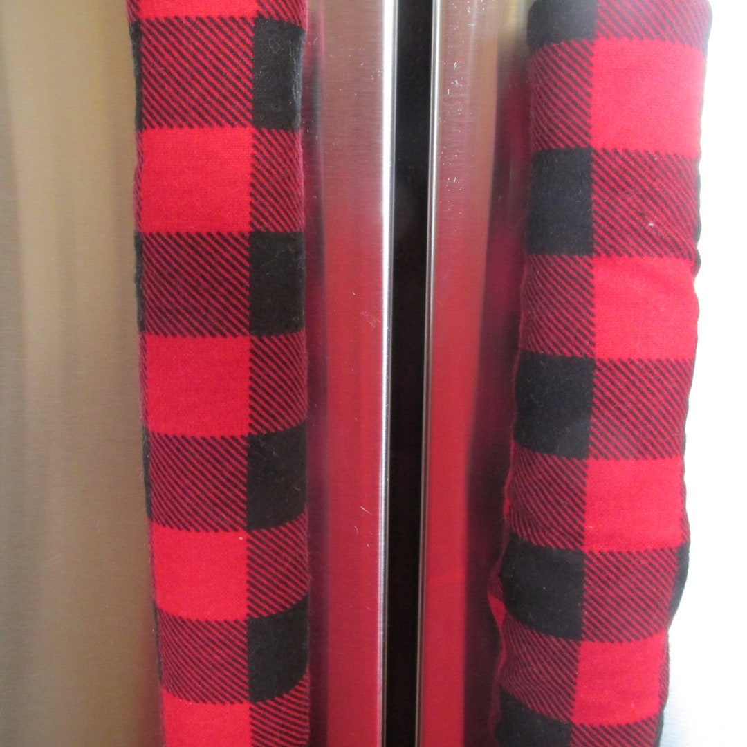 Refrigerator/appliance Handle Covers, Red Buffalo Plaid Refrigerator