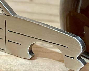 1957 Chevy Bel Air Bottle Opener Keychain: Stainless Steel Car