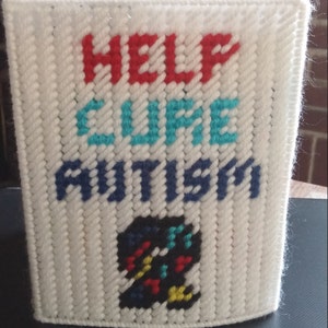 Autism tissue box cover