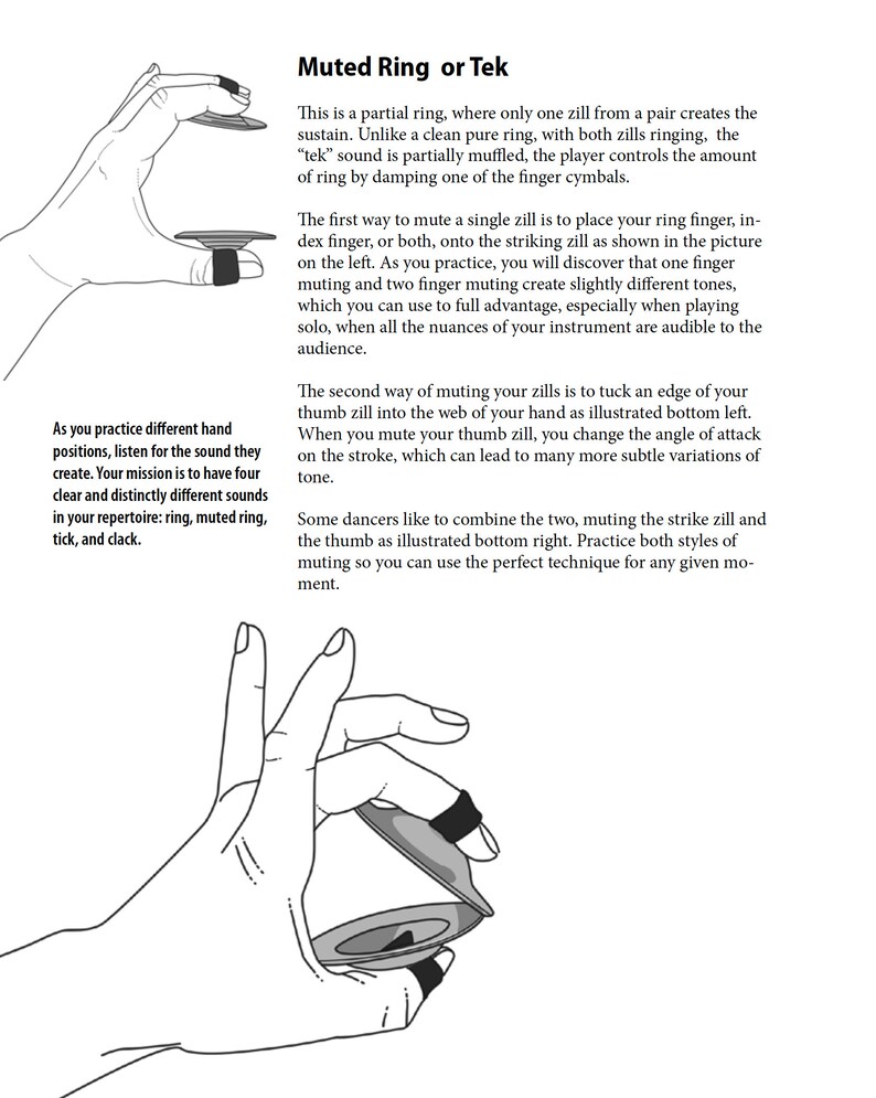 ZILLS: Music On Your Fingertips 133pg e-book about the construction, selection, and use of finger cymbals, ziller, & sagat in Belly Dance image 3