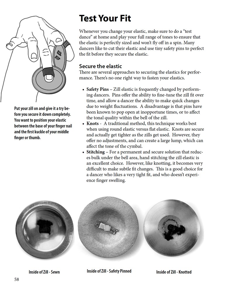 ZILLS: Music On Your Fingertips 133pg e-book about the construction, selection, and use of finger cymbals, ziller, & sagat in Belly Dance image 8