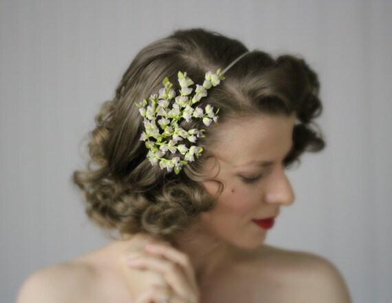 Flower Hair Accessory Mint Headband Lavender Headpiece Etsy