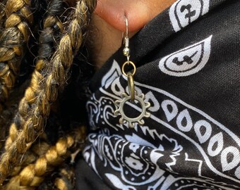 Small Steampunk Gear Earrings