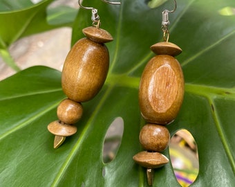 Wooden Bead Earrings