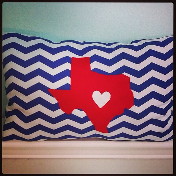 Items similar to Appliquéd Texas State Pillow on Etsy