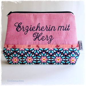 Kosmetiktasche * Erzieherin mit Herz *