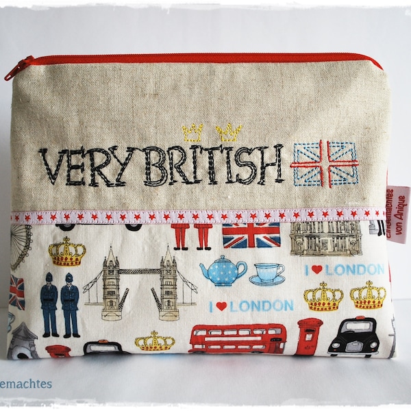 Kosmetiktasche * Very British * London * Union Jack *