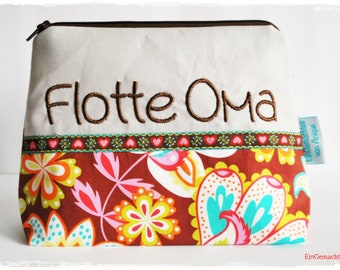 Kosmetiktasche * Flotte Oma *