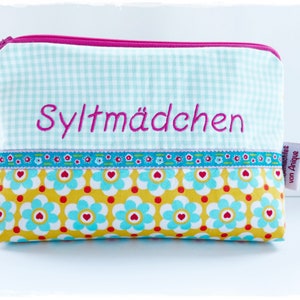 Kosmetiktasche * Syltmädchen * Schminktasche * Etui * personalisierbar
