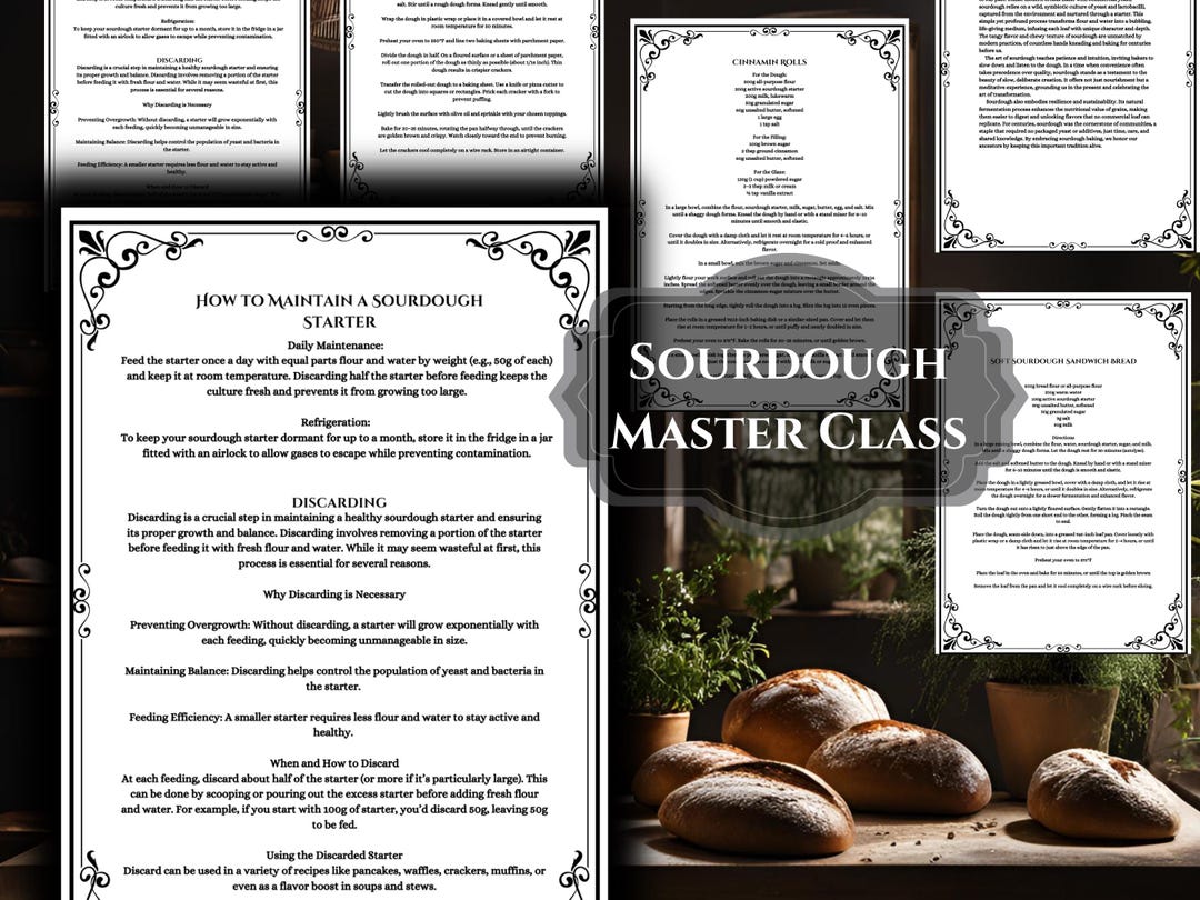 Sourdough Masterclass Printable Vintage Recipe Cards PDF Baking Bread Printable Bundle Old Sourdough Masterclass Printable Vintage Recipe Cards PDF Baking Bread Printable Bundle Old