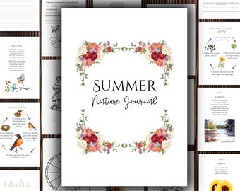 SUMMER Nature Study Unit | Charlotte Mason Homeschool Nature Journal For Multiple Aged Children | Waldorf Homeschool | PDF Instant Download