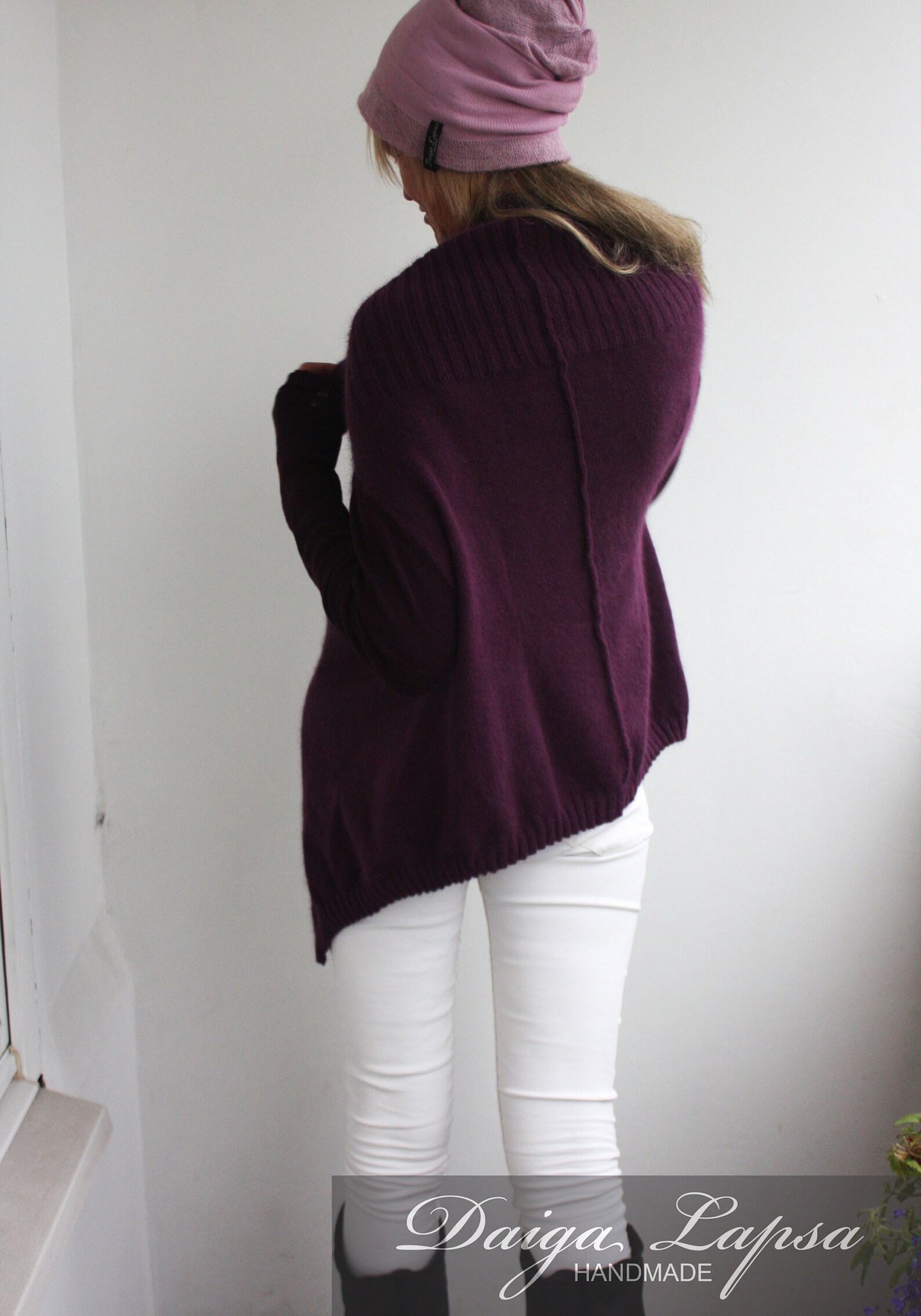 Cardigan Made From Rabbit Angora Wool. Long Sleeves. Oversized Etsy