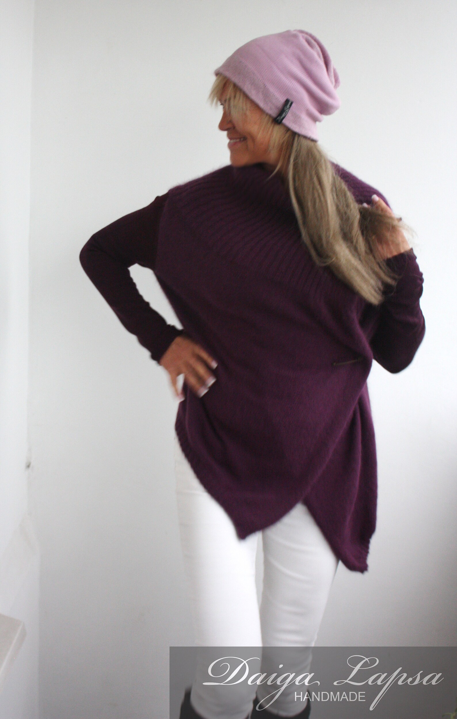 Cardigan Made From Rabbit Angora Wool. Long Sleeves. Oversized Etsy