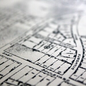 DILWORTH Charlotte Hand drawn Plat Map, Historic 1900-1930s Composite Restoration image 8