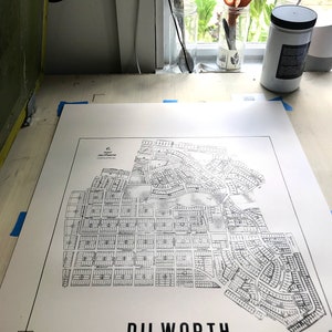 DILWORTH Charlotte Hand drawn Plat Map, Historic 1900-1930s Composite Restoration image 4