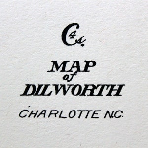 DILWORTH Charlotte Hand drawn Plat Map, Historic 1900-1930s Composite Restoration image 10