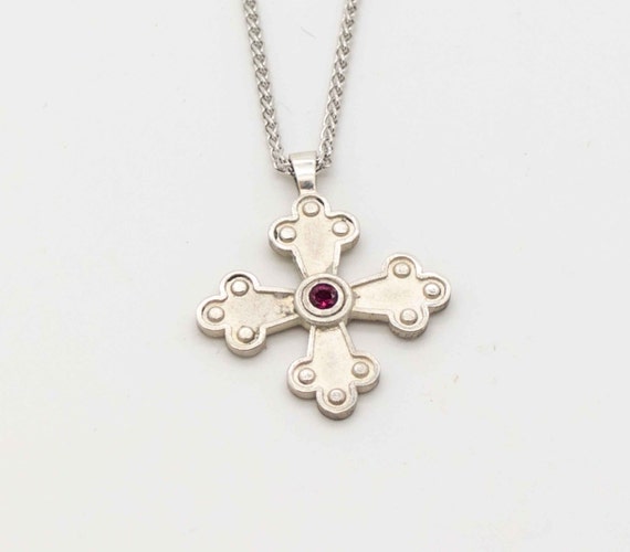 Sterling Silver Byzantine Cross Necklace Greek Equilateral - Byzantine Cross Pendant Sterling Silver Byzantine Cross Necklace Greek Equilateral - Byzantine Cross Pendant