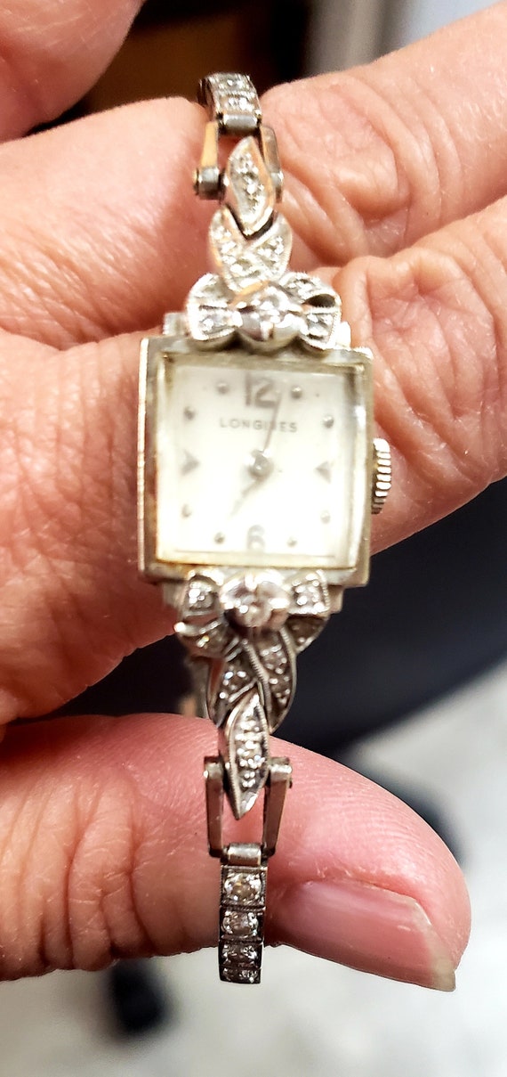 Vintage Ladies Genuine Diamond Longines Watch - image 2