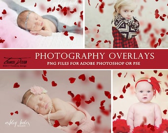 Photography Valentine's Day Heart Overlays, Heart Photo Overlays, Photoshop Overlays