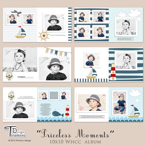 Baby Album Vorlagen Baby Fotobuch Vorlagen Fur Photoshop Etsy