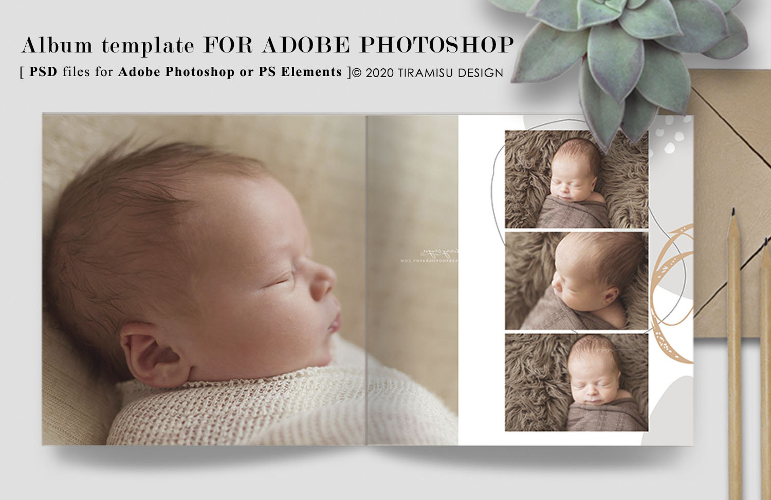 Baby Photo Album Template Baby Photo Book Newborn Etsy