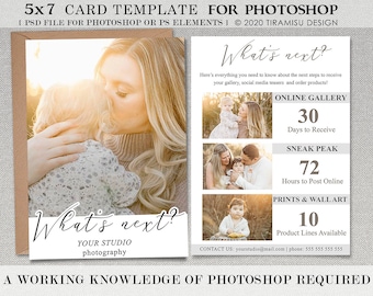 What's Next Photography Marketing Template, Photography Marketing Guide, Photography Marketing Board, What's Next Card, spr19-4