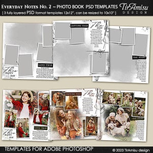 Photo Album PSD Templates, Family Photobook Template for Photoshop, Baby Photo Album Template, Wedding Album, 12x12in, 10x10in, ED2
