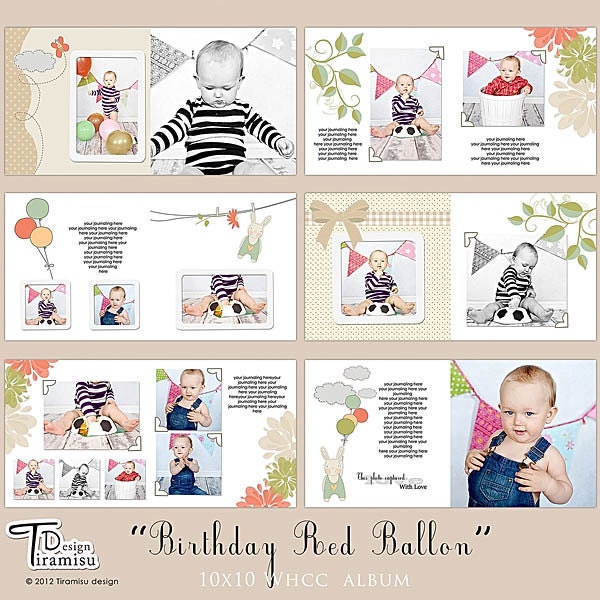 Baby Album Templates Baby Photobook Templates Baby Photo Etsy