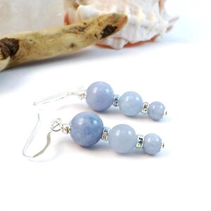 Ice Blue Quartz Drop Earrings – Sterling Silver-Filled Ear Wires