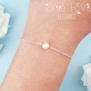 Swarovski pearl bracelet and / or necklace. Choose rose gold, silver or gold, dainty, elegant, delicate, bride, bridal, bridesmaid, white