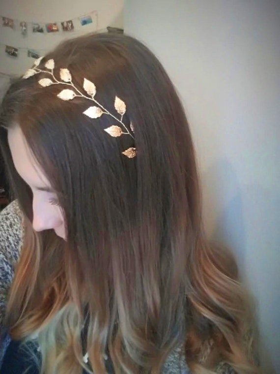 Elegant Rose Gold and Silver Hair Vine Pearl & Crystal Bridal Hair Vine – Long Wedding Hairstyle  main image 2