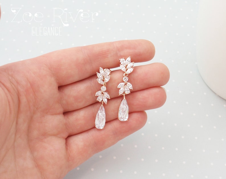 Choose Rose Gold Silver or Gold AAA Grade Zircon Crystal Etsy