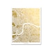 London City Map Gold Foil Print, Metallic Foil Map, Trendy Art, Map of London Travel Souvenir 