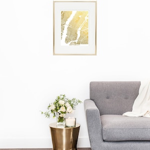 New York City Map Gold Foil Art Print, Traveler Gift, Globetrotter Home Decor afbeelding 4