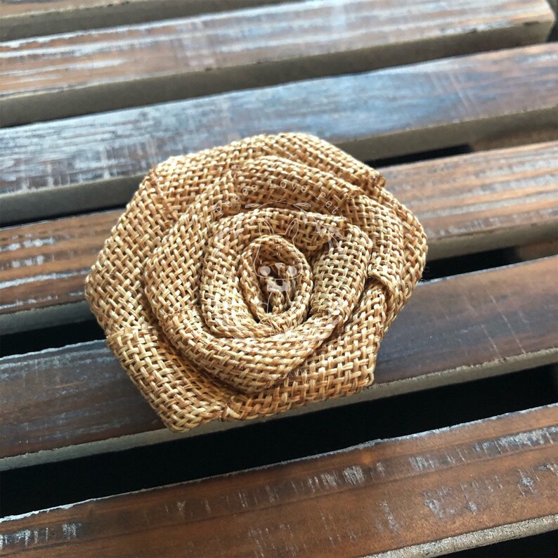 Dog Flower Burlap Flower Collar Accessory