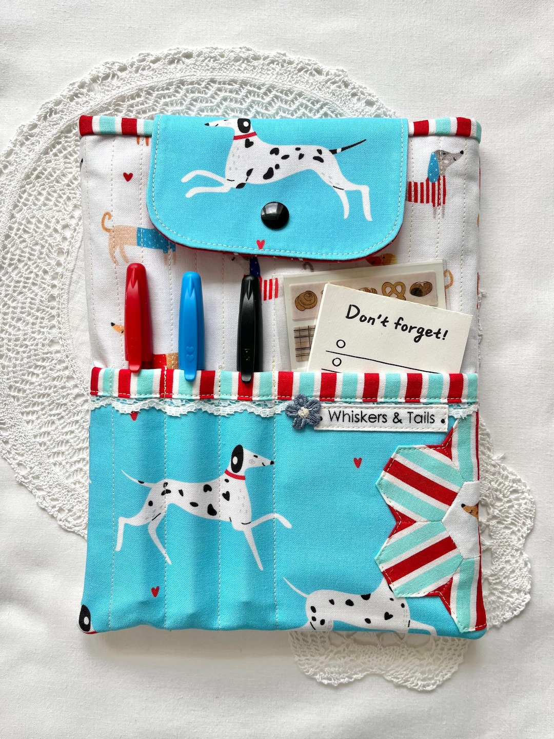 PDF Sewing Pattern A5 Journal Cosy: Easy Pen & Sticker Pockets - Etsy
