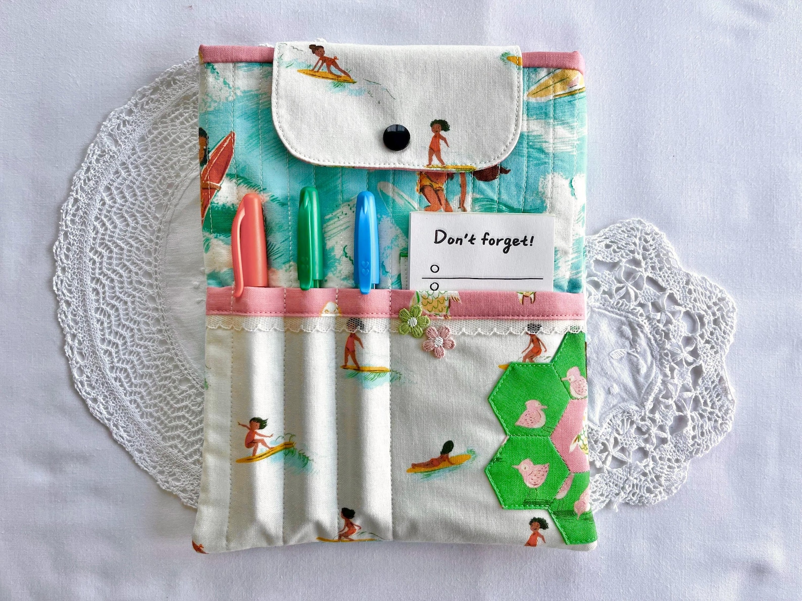 PDF Sewing Pattern A5 Journal Cosy: Easy Pen & Sticker Pockets - Etsy