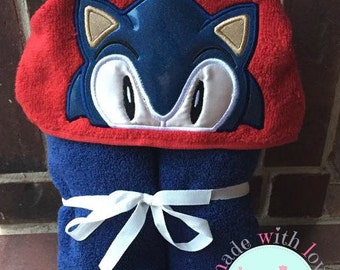 sonic hooded towel