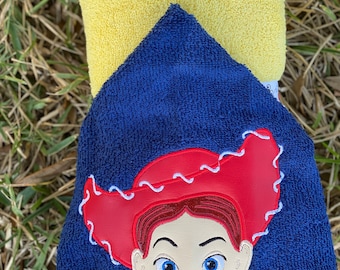 Character Appliqued Hooded Towel - Custom Kids Bath Towel