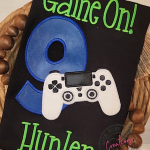 Game On Birthday Shirt, Personalized Video Game Party