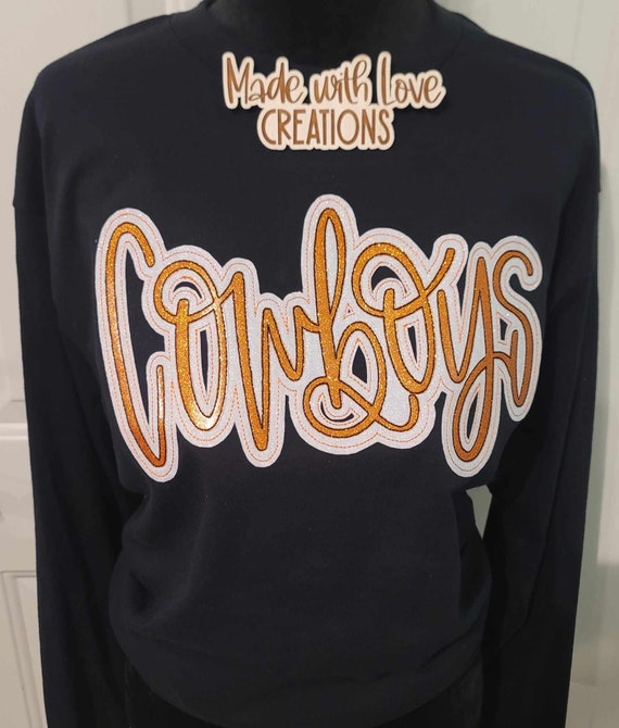COWBOYS Shirt, Spirit Shirt, School Spirit, Embroidered COWBOYS