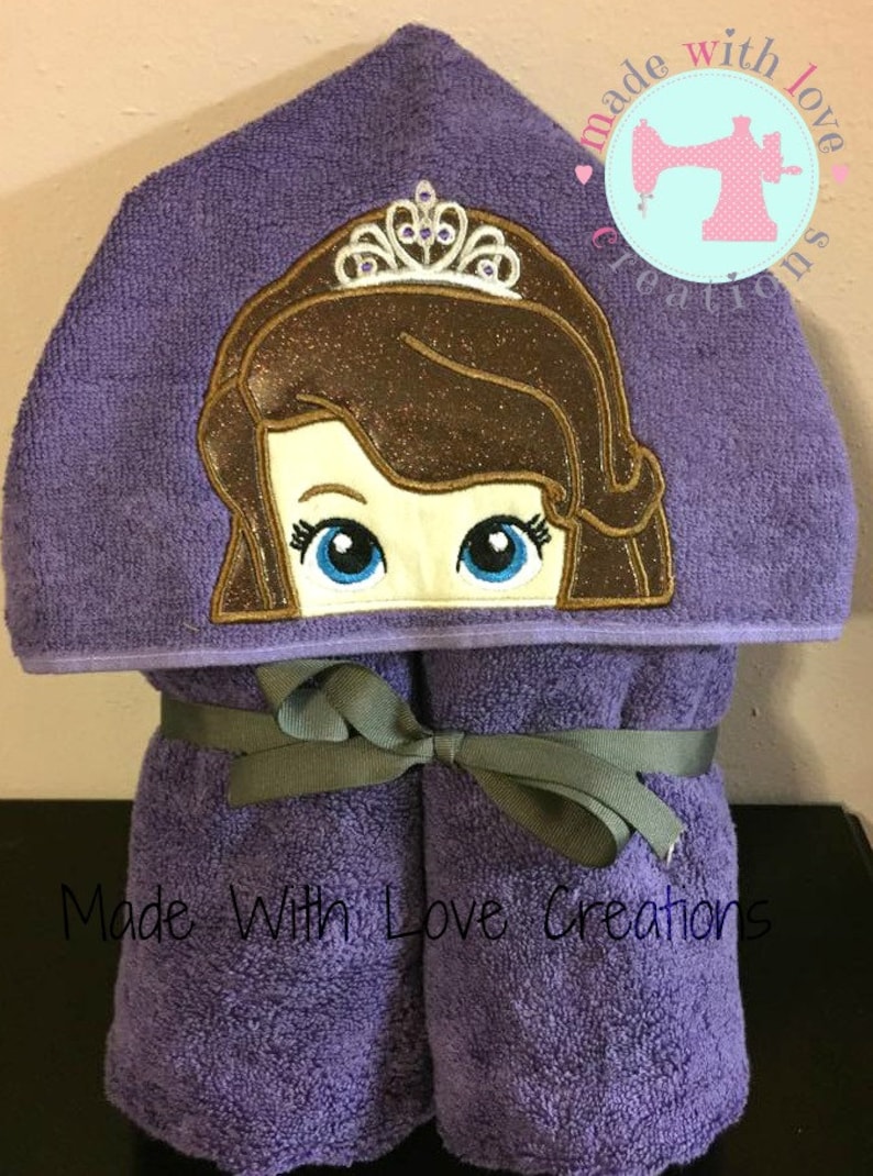 Princess Hooded Towels-Sophia The First Hooded Towel-Rapunzel Hooded Towel-Tinkerbell Hooded Towel-Character Hooded Towel-Birthday Gift image 3