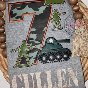 Personalized Army Birthday Shirt – Military Tank, Soldier Tee