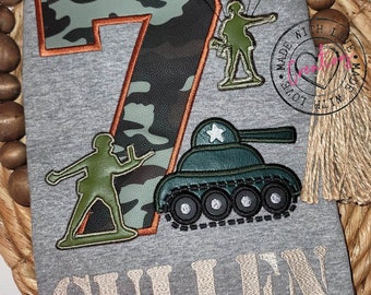 Personalized Army Birthday Shirt – Military Tank, Soldier Tee
