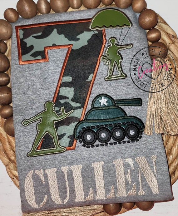 Personalized Army Birthday Shirt – Military Tank, Soldier Tee
