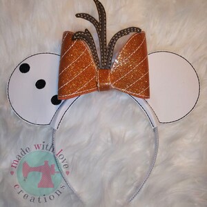 Snowman Headbands-Snowman Mouse Ear Headbands-Mouse Ear Headbands-Custom Made Headbands image 4