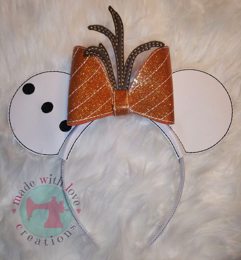 Snowman Headbands-Snowman Mouse Ear Headbands-Mouse Ear Headbands-Custom Made Headbands image 4