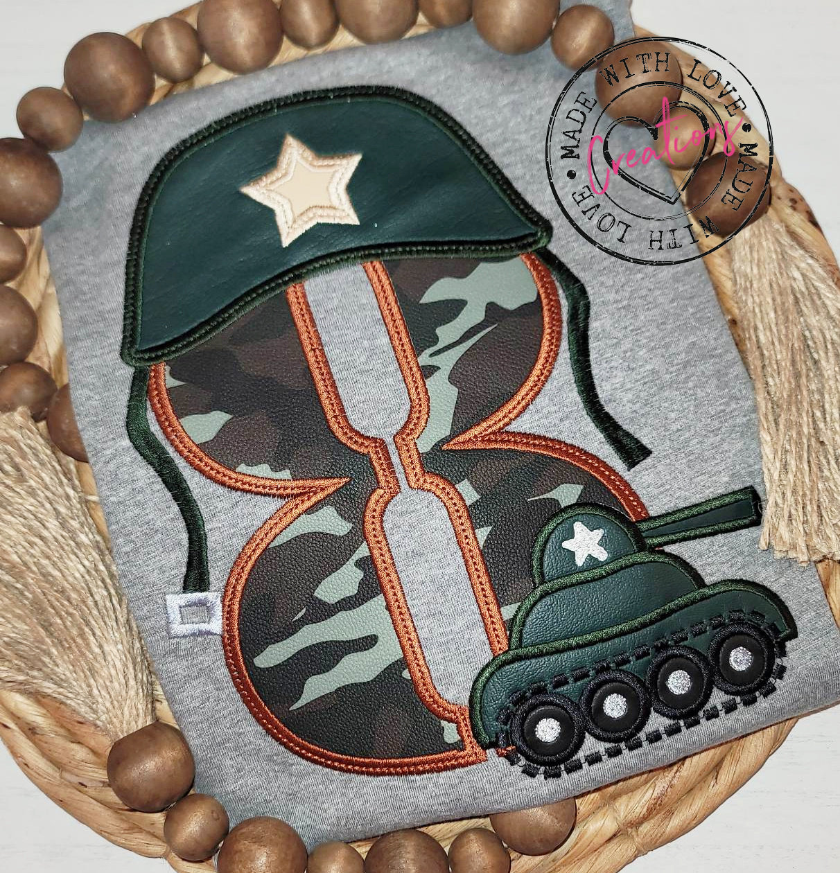 Personalized Army Birthday Shirt - Military Tank, Custom Name
