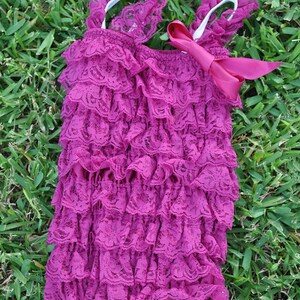 Solid Color Lace Romper
