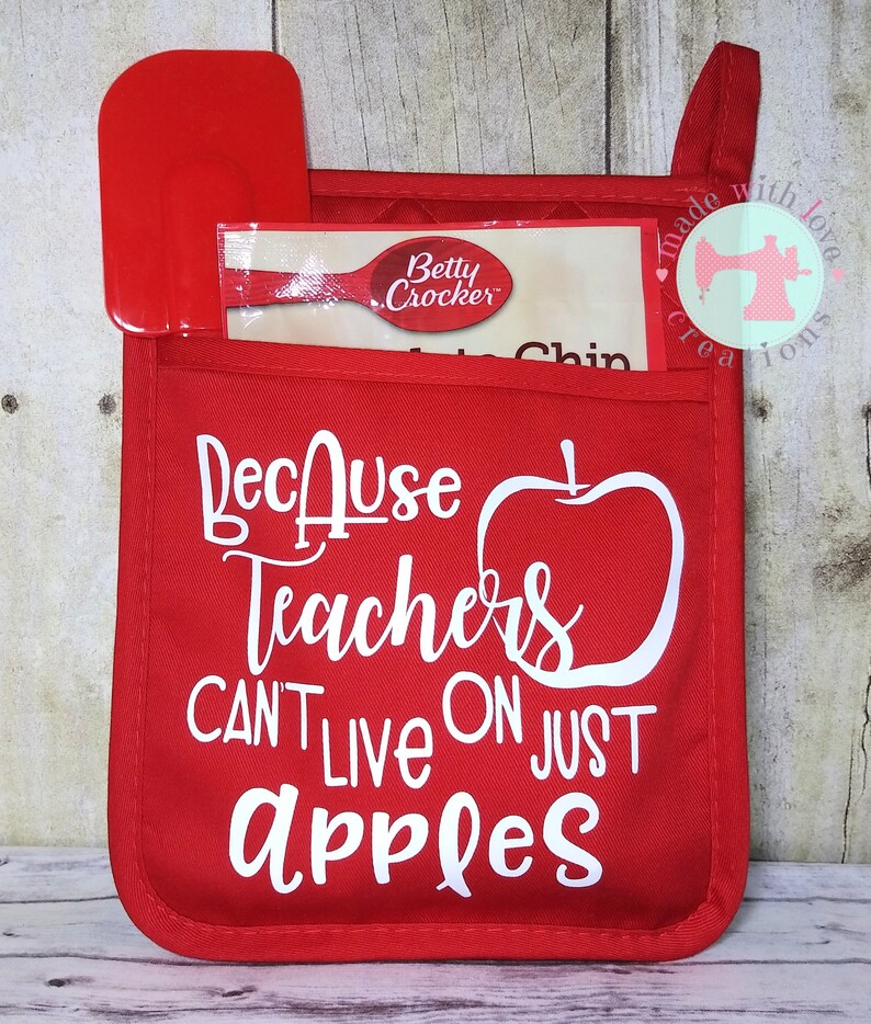 Teacher Pot Holderpot Holder Giftschristmas Giftteacher Etsy